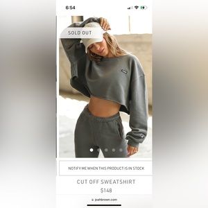 JOAH BROWN cut off sweatshirt